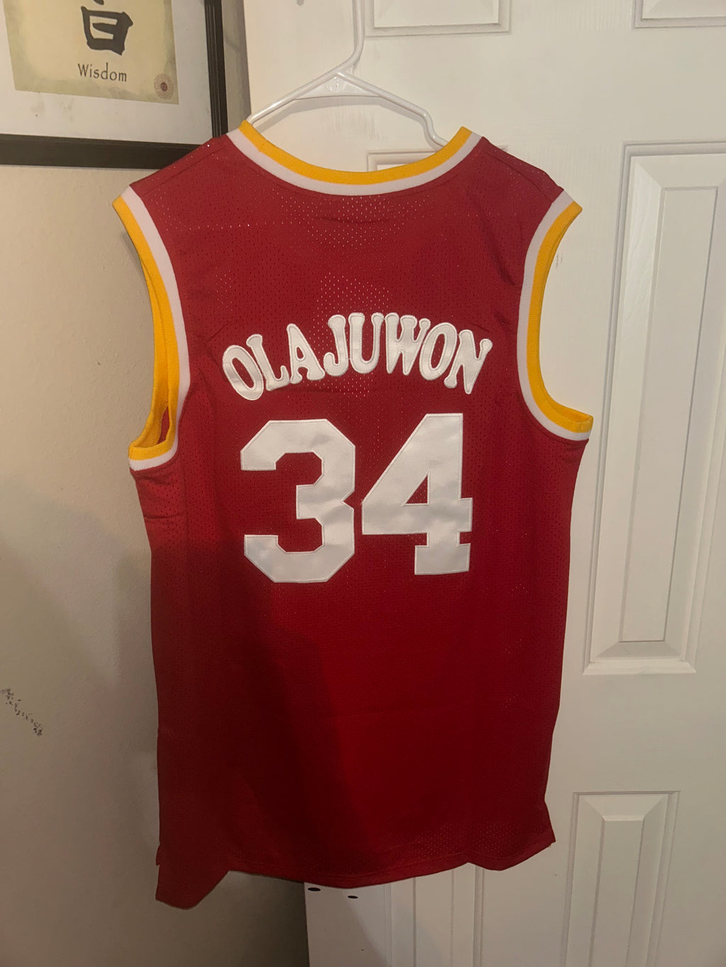 Mitchell & Ness Houston Rockets Hakeem Olajuwon red jersey size xl