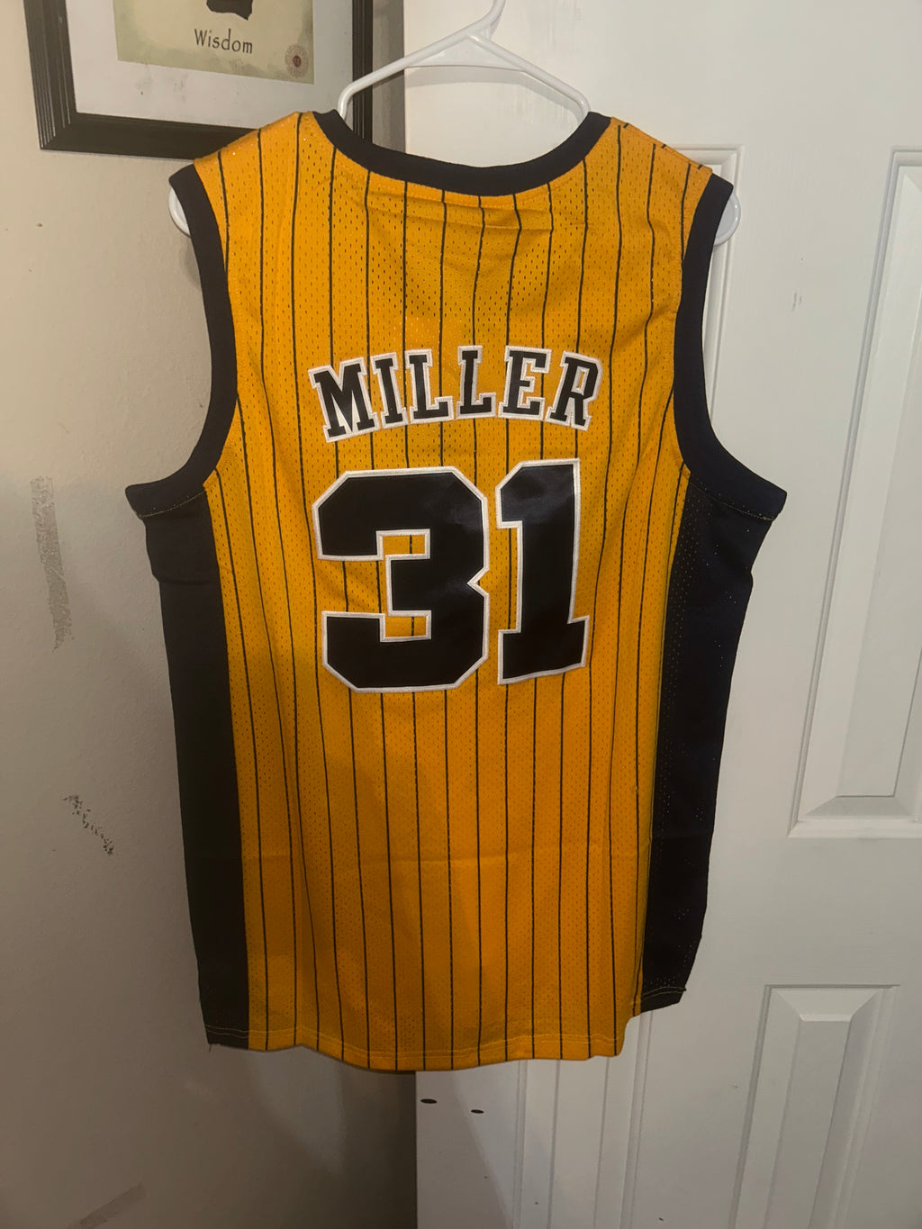 Indiana Pacers Reggie Miller yellow size L