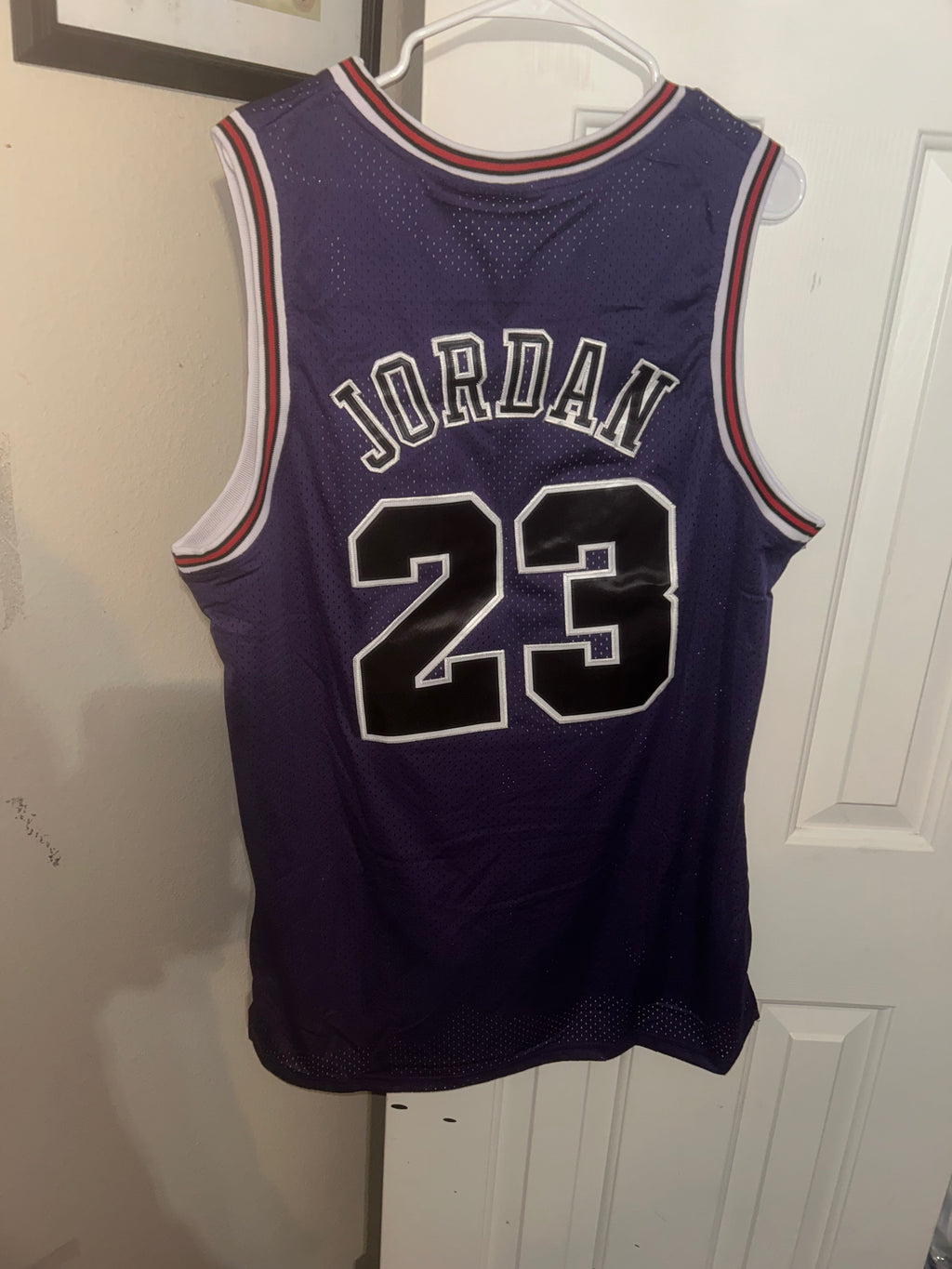 NBA Michael Jordan Bulls jersey in purple & blue size xl