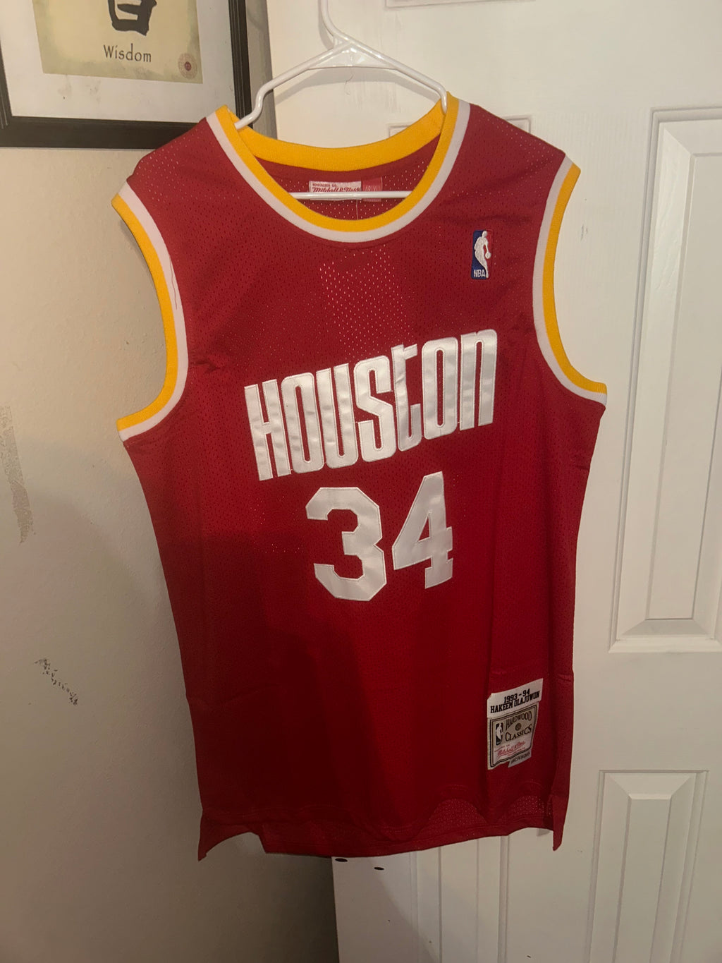 Mitchell & Ness Houston Rockets Hakeem Olajuwon red jersey size xl