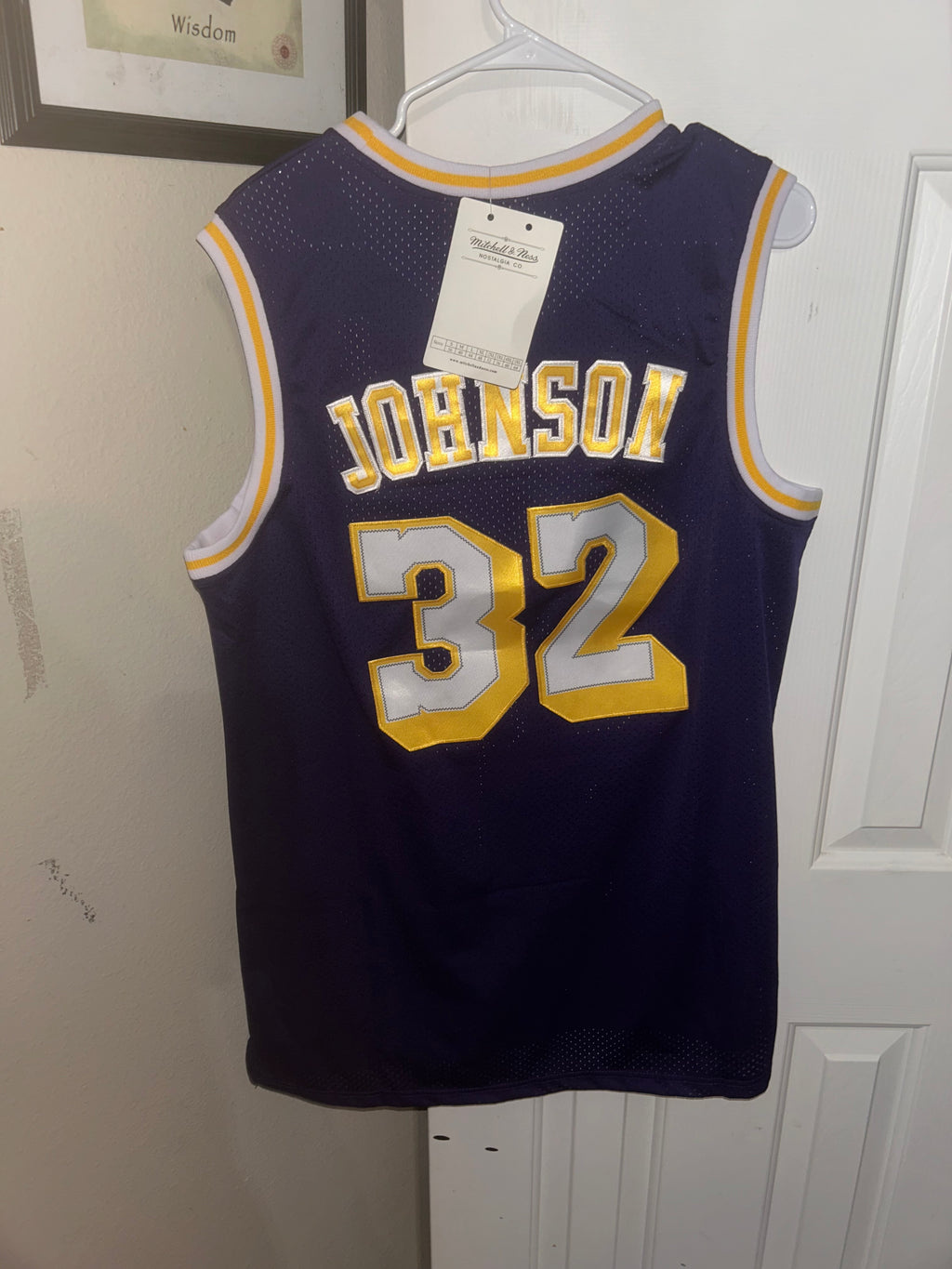NBA Magic Johnson Lakers jersey size xl