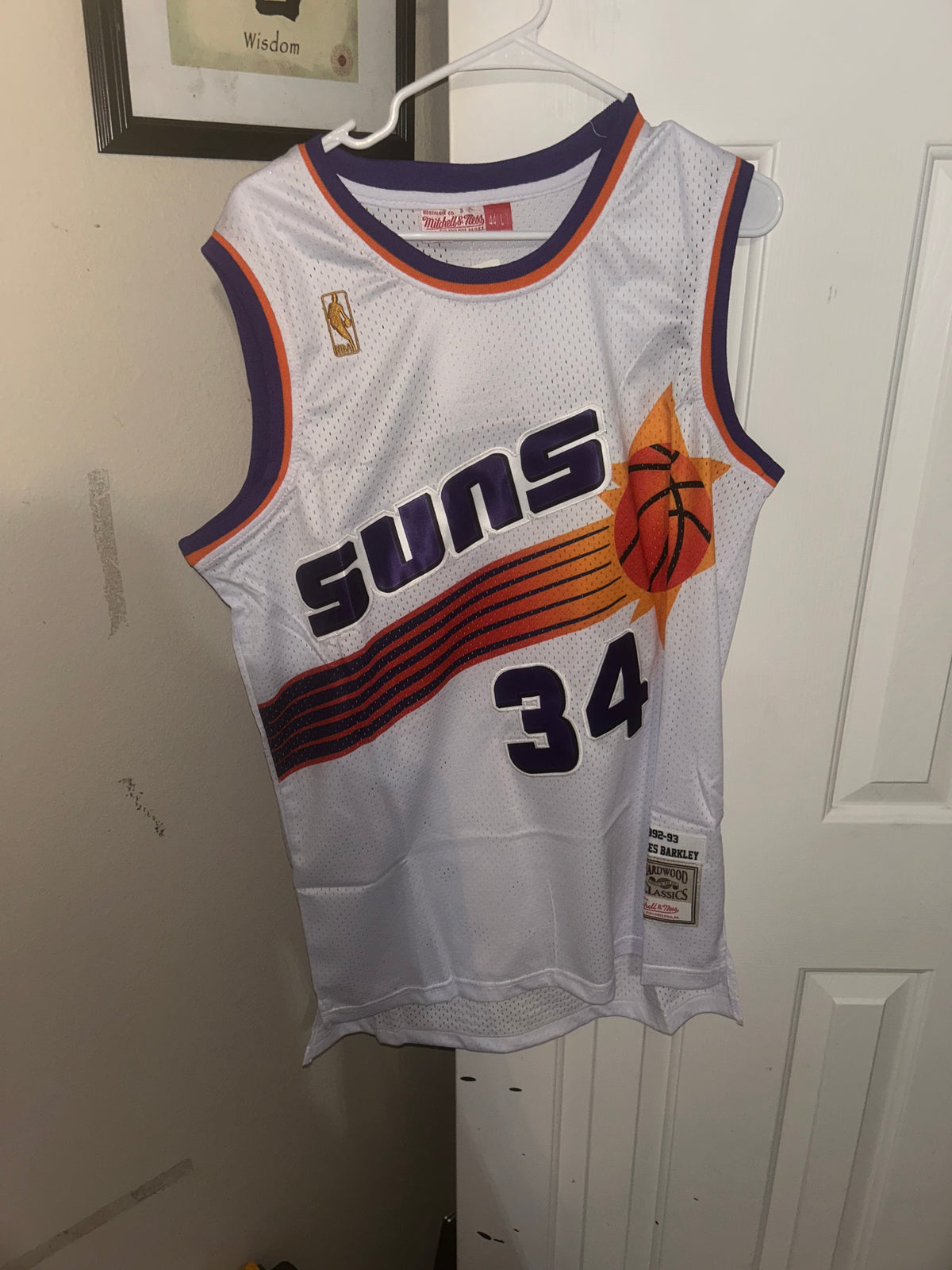 Mitchell & Ness Charles Barkley Phoenix Suns white jersey size L