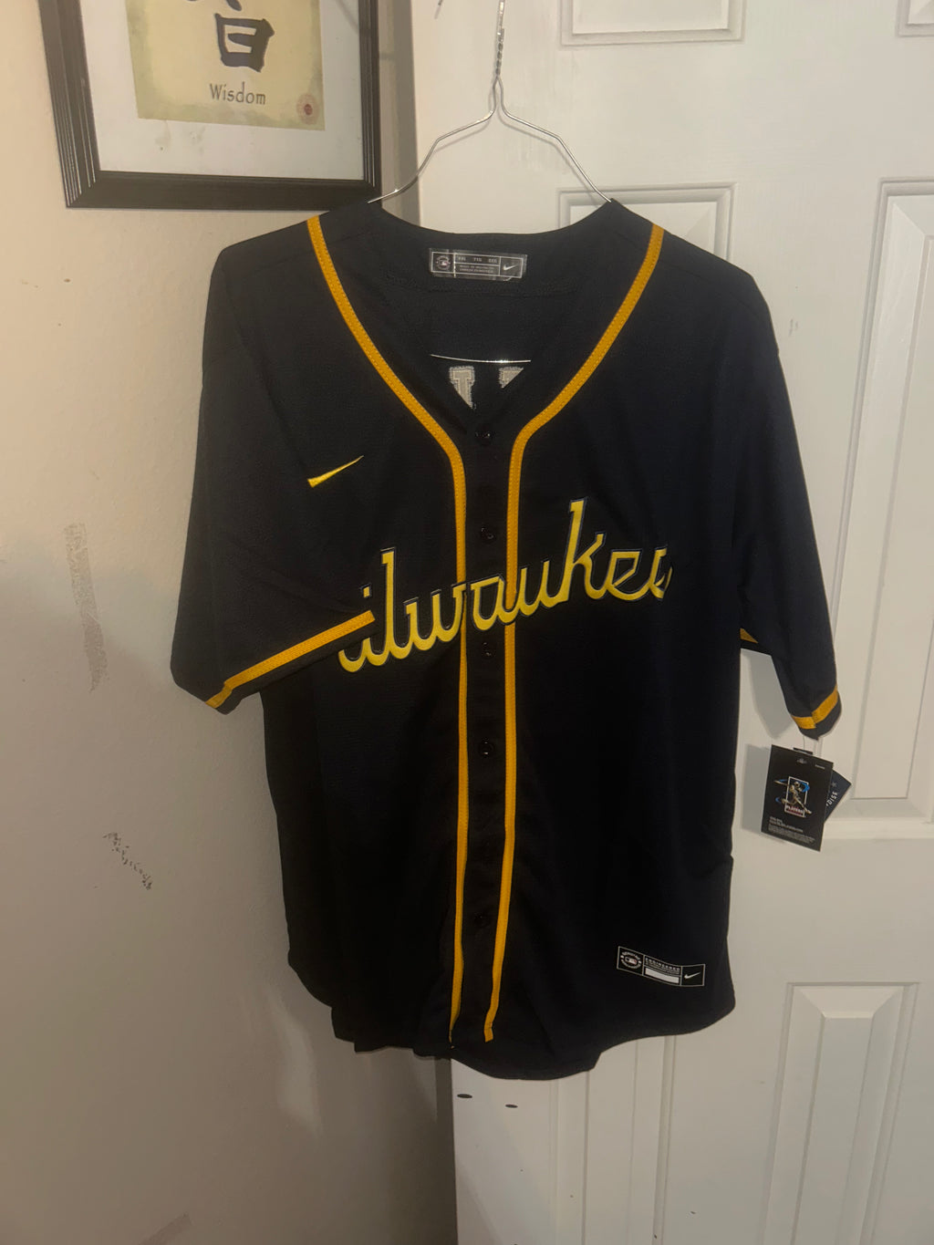 Nike Milwaukee Brewers #22 Christian Yelich size 2xl